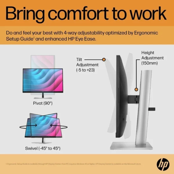 HP E24 G5 23.8 inch FHD Monitor
